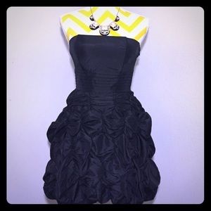 NWT Sexy Black Bubble Tafetta Mini-Dress Size S